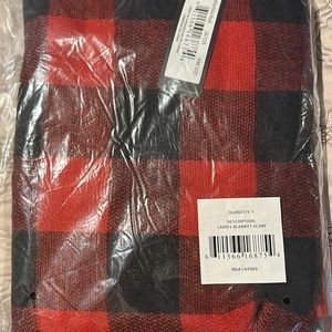 Brand new red and black buffalo blanket scarf